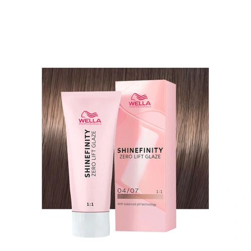 Wella Professional Shinefinity Zero Lift Glaze - 04/07 60ml - Medium Brown Natural Brown főképe